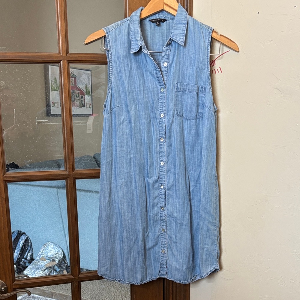 Staccato denim dress!   Medium
